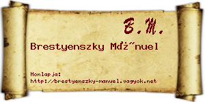 Brestyenszky Mánuel névjegykártya